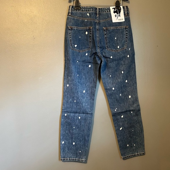 NWT Free People Sandrine Rose Sz 28/US 6 Polka dot High-rise Skinny Jeans! - Picture 12 of 16